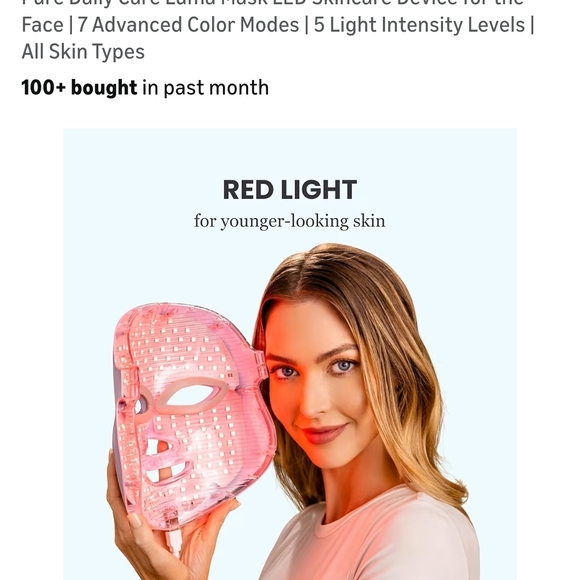 LED Facial Mask - White - Picture 7 of 9